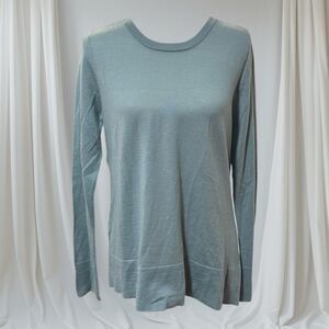 Ann Taylor Light Baby Blue Round Neck Sweater Women Large